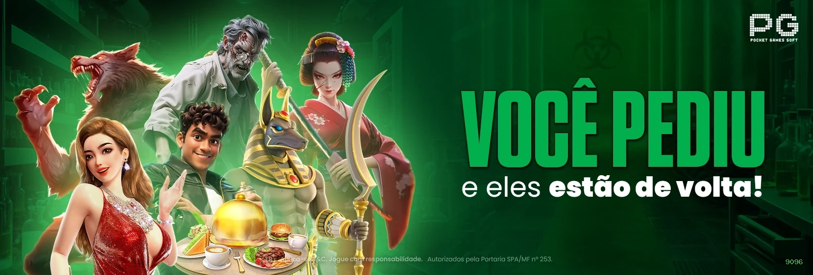 Imagem promocional dos jogos de lottery da 9096